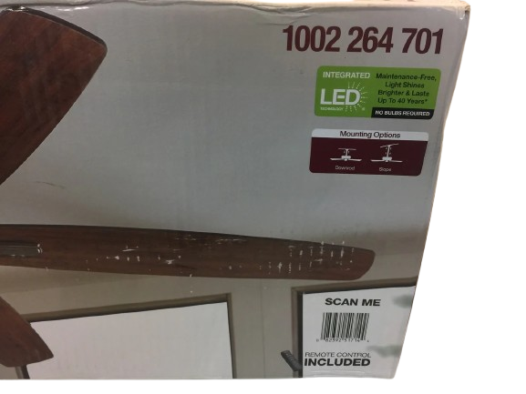 Home Decorators Collection 1002 264 701 | Sudler Ridge 60 in. LED Indoor Brushed Nickel Ceiling Fan