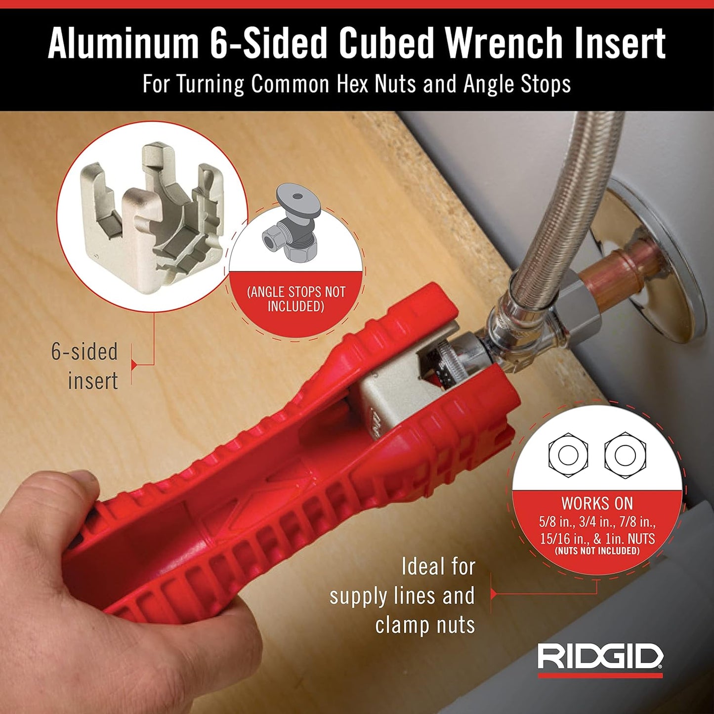 Ridgid 56988 | EZ Change Plumbing Wrench Faucet Installation and Removal Tool