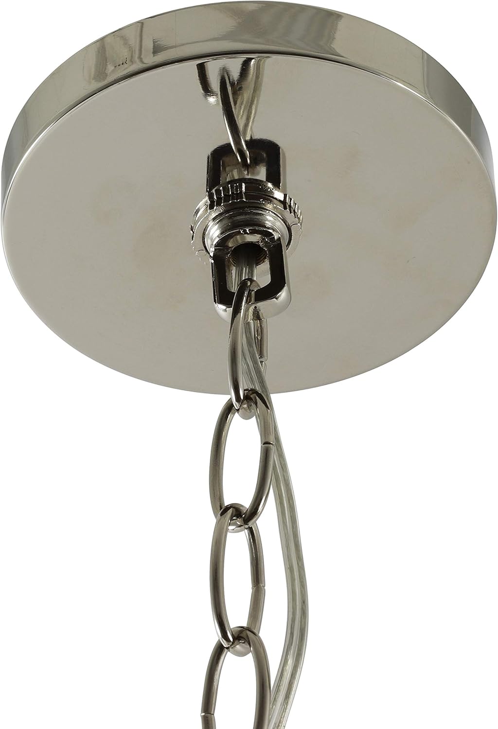 Decor Therapy CH1972 | Leith 4-Light Polished Nickel and Wood Modern/Contemporary Square Hanging Pendant Light
