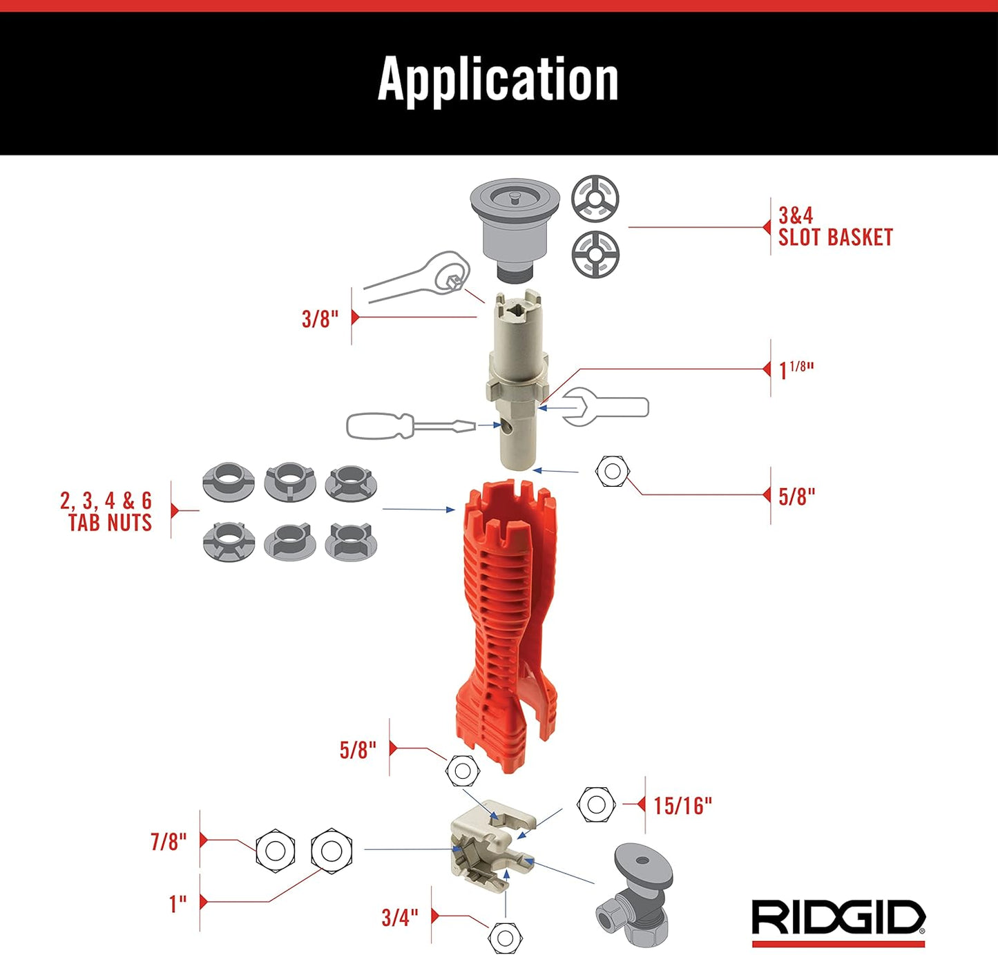 Ridgid 56988 | EZ Change Plumbing Wrench Faucet Installation and Removal Tool