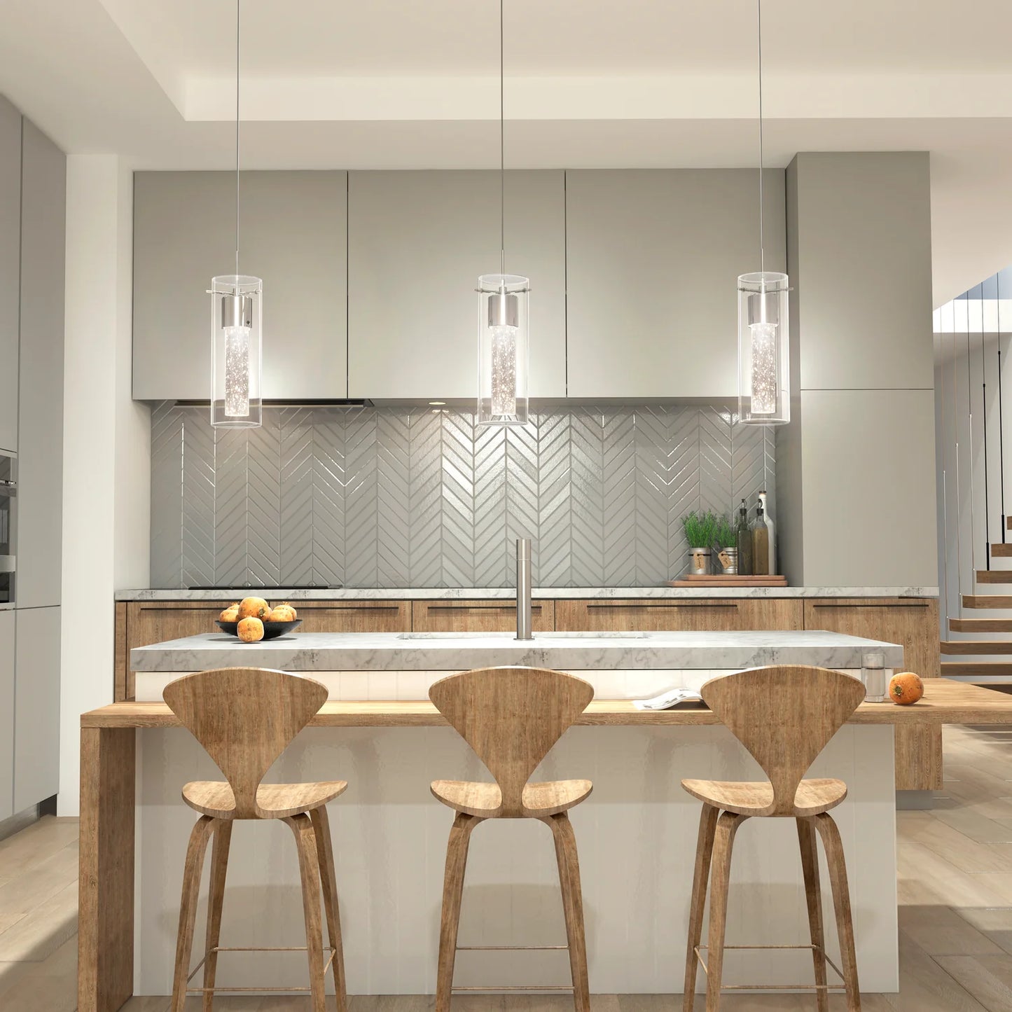 Artika OME1LB-BL | Essence LED Pendant Light in Chrome Finish