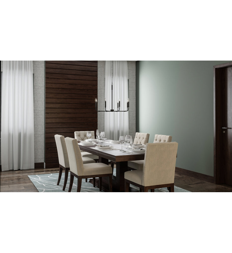 Quoizel ABR5028MBX | Abner 8 Light 28 inch Matte Black Chandelier Ceiling Light