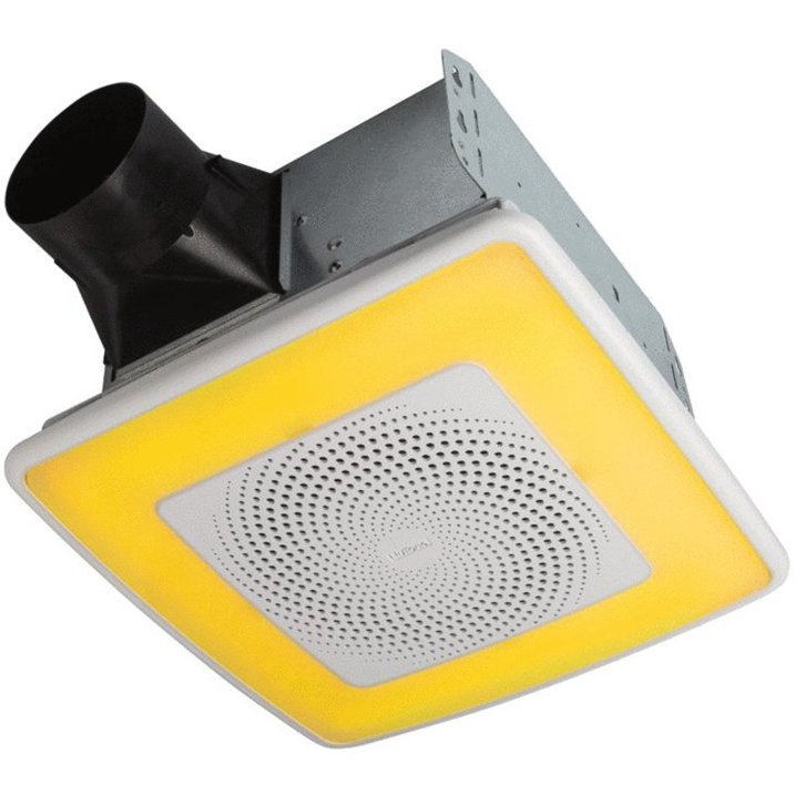 Broan-NuTone AERN110RGBL | ChromaComfort 110 CFM Ceiling Bathroom Exhaust Fan w/ Customizable Multi-Color LEDs and Smart Phone App