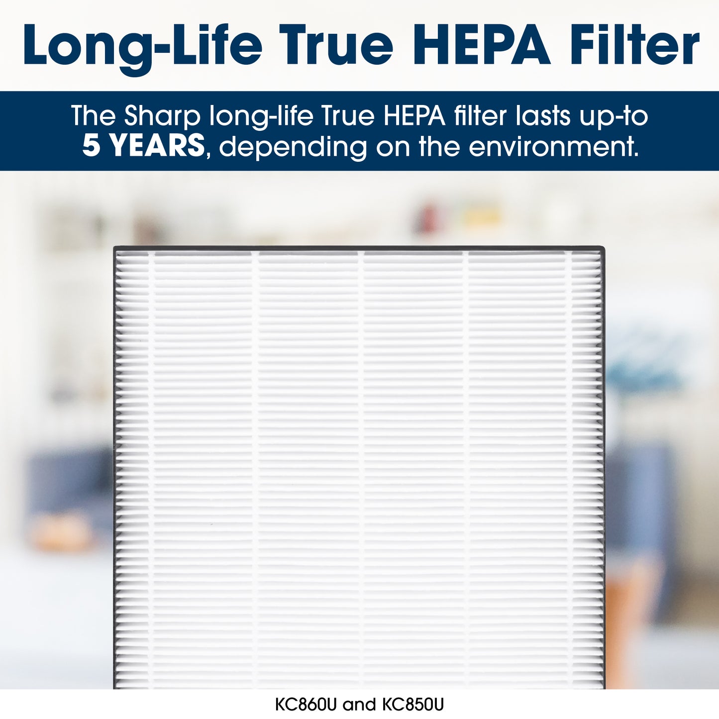 Sharp Plasmacluster Ion Air Purifier with True HEPA + Humidifier for Medium Rooms (KC850U)