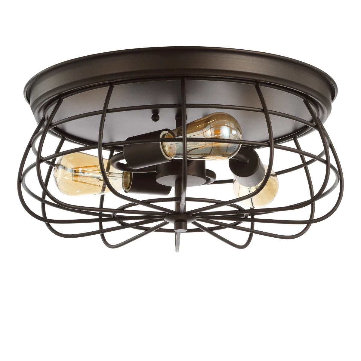 JONATHAN Y Lighting JYL9538A | Calvia 3 Light 16" Wide LED Flush Mount Drum Ceiling Fixture