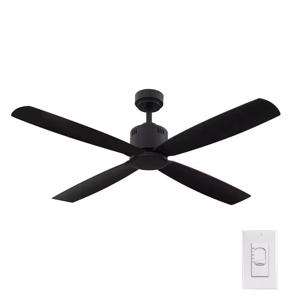 Home Decorators Collection 1004 292 211 | Kitteridge 52 in. Indoor/Outdoor Matte Black Ceiling Fan