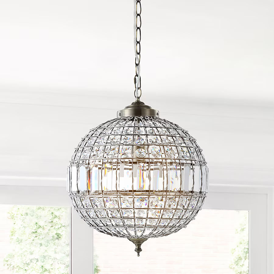 JONATHAN Y Lighting JYL6110B | Georgina Single Light 16" Wide LED Crystal Pendant