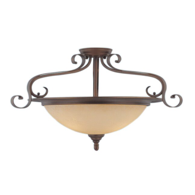 Millennium 1263-RBZ | Auburn 3 Light Semi-Flush Ceiling Fixture