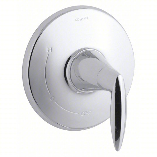 Kohler TS45110-4-CP | Valve Trim: Circle Trim Plate, Metal, Polished Chrome Finish, Lever Faucet Handle