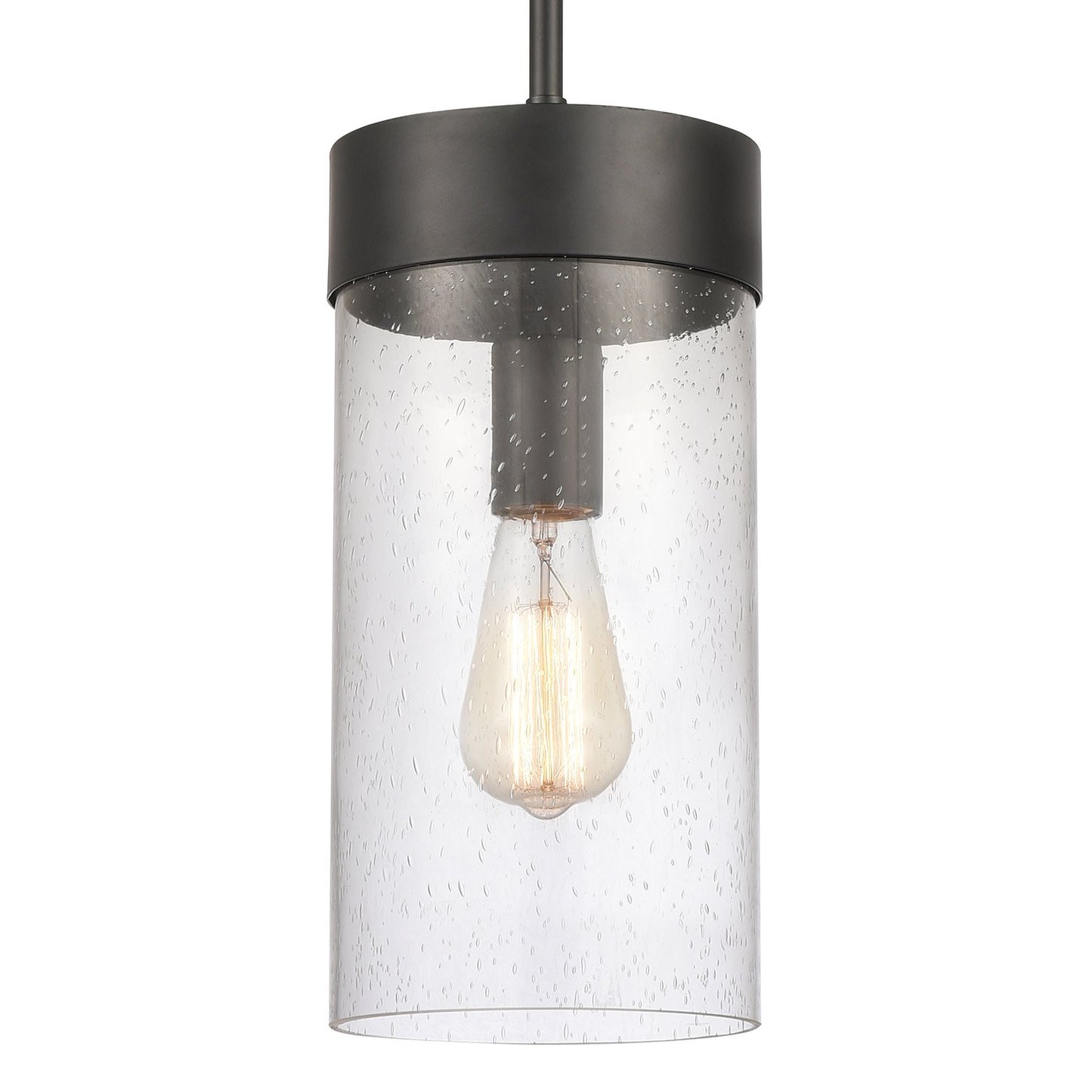 Park Harbor PHPL3501MB | Hanzell 6" Wide Mini Pendant in Matte Black