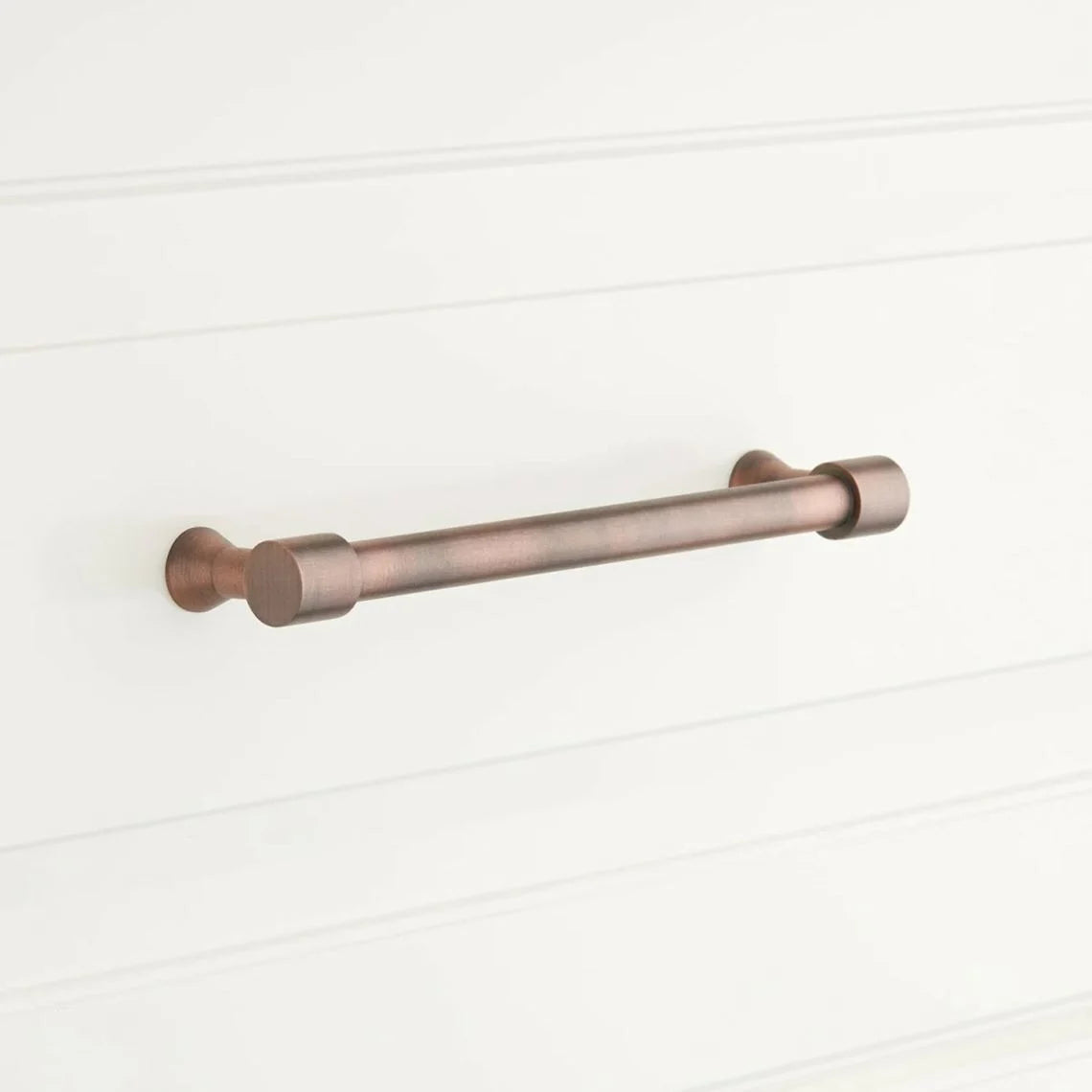 Signature Hardware EH1083.6.ACP | 6" Strasbourg Solid Brass Cabinet Pull in Antique Copper