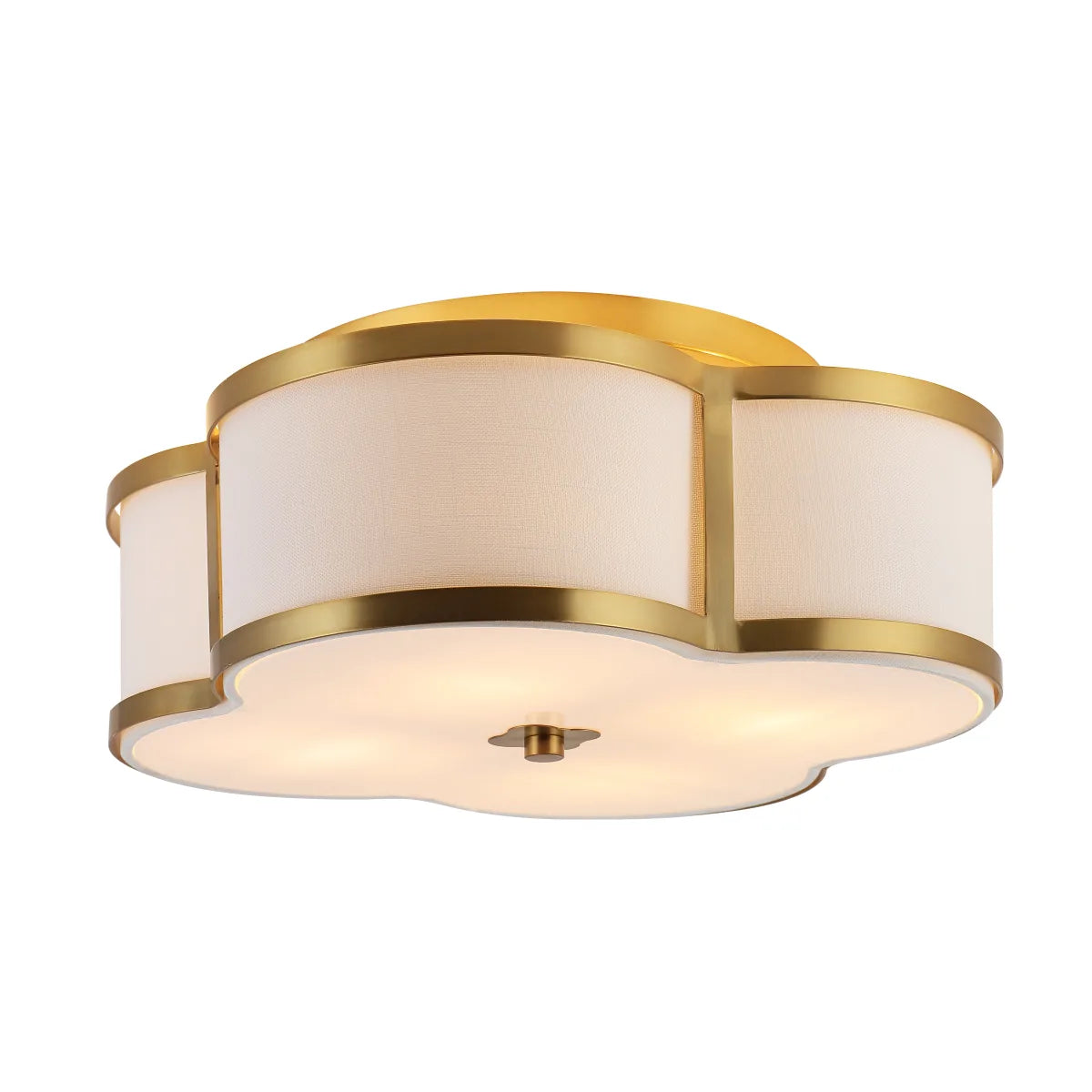 JONATHAN Y Lighting Quatrefoil 4 Light 18" Wide LED Semi-Flush Ceiling Fixture