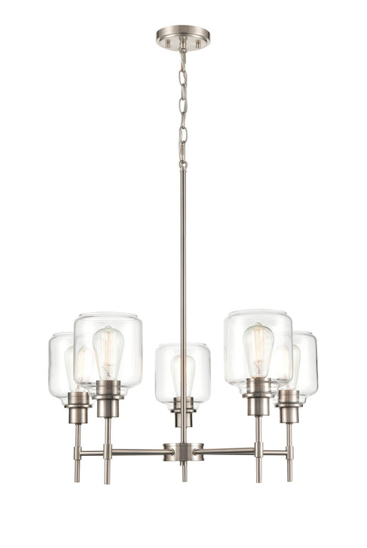 Millennium 6905-SN | Asheville 5 Light 26" Wide Chandelier in Satin Nickel