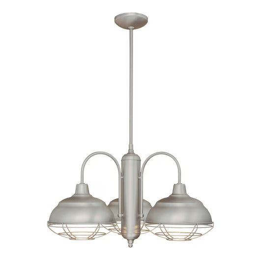 Millennium 5303-SN | Neo-Industrial Chandelier Ceiling Light, Satin Nickel