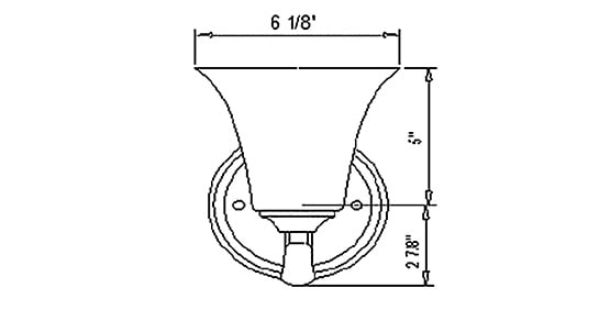 Park Harbor PHVL2251BN | Columbus 8" Tall Single Light Bathroom Fixture