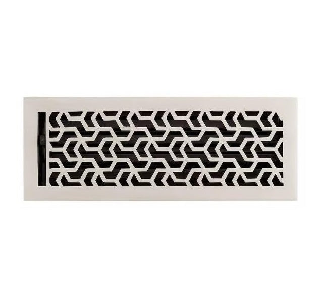 Signature Hardware SH551289BN | 4 x 12" Jastrow Brass Floor/Wall Register in Brushed Nickel
