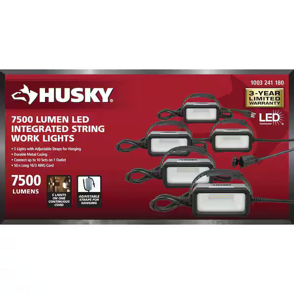 Husky 1003 241 180 | 7500-Lumen LED String Light
