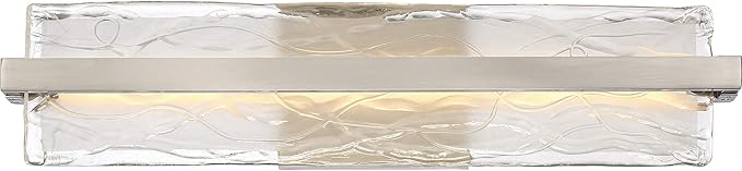 Quoizel PCGL8522BN | Platinum Glacial 1 Light Contemporary Bath Vanity - 5 Inches high