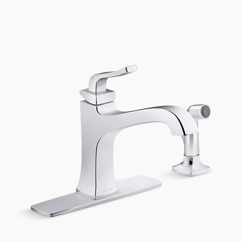 Kohler K-R26581-CP | Rubicon Single-Handle Kitchen Faucet With Sidespray in Polished Chrome