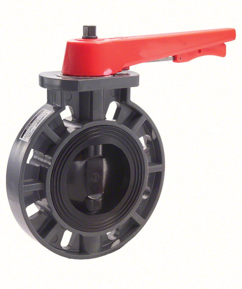 Colonial Valve 6" Butterfly Valve – PVC/EPDM, PP Disc, Lever Operated