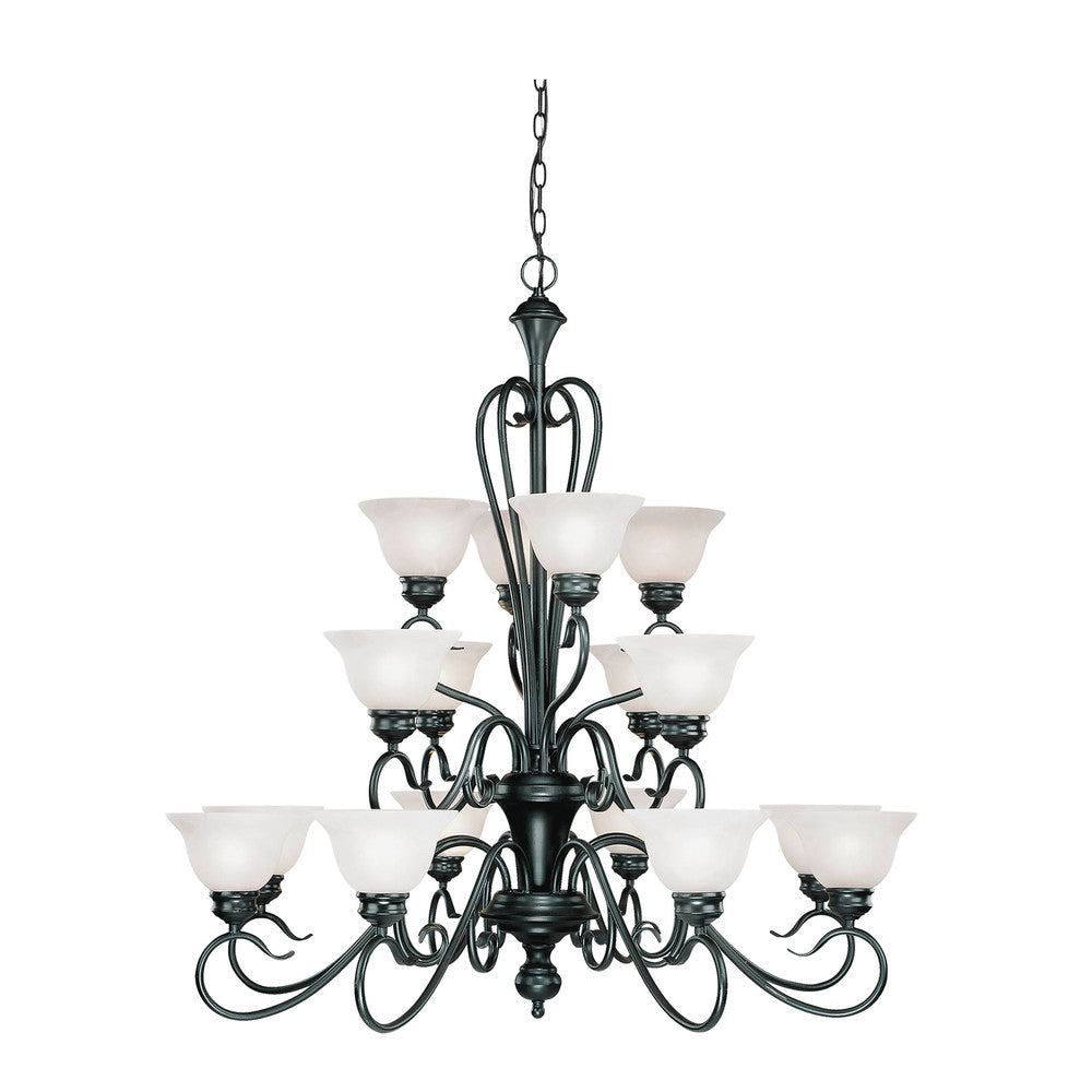 Millennium 616-BK | Devonshire - 16 Light Chandelier-41 Inches Tall and 39.5