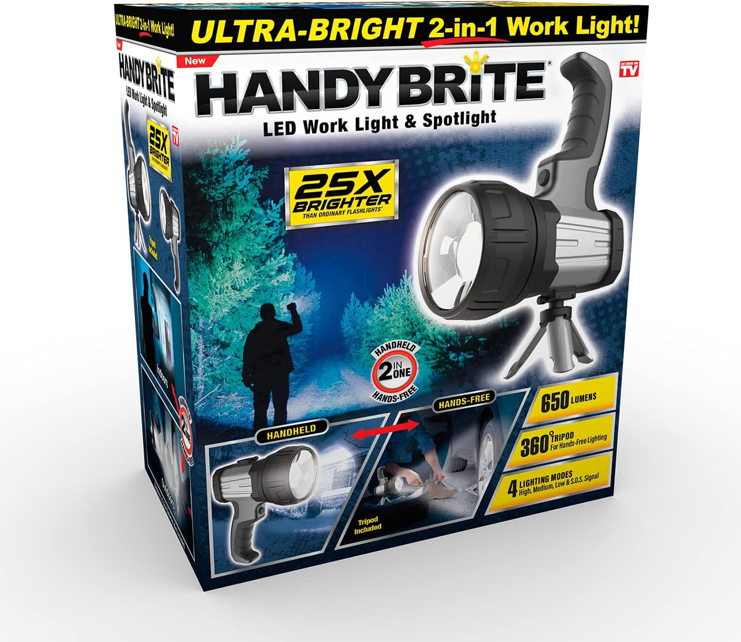 Handy Brite HBT-PD36 | Ultra-Bright LED Cordless 2-in-1 Tripod Work Light
