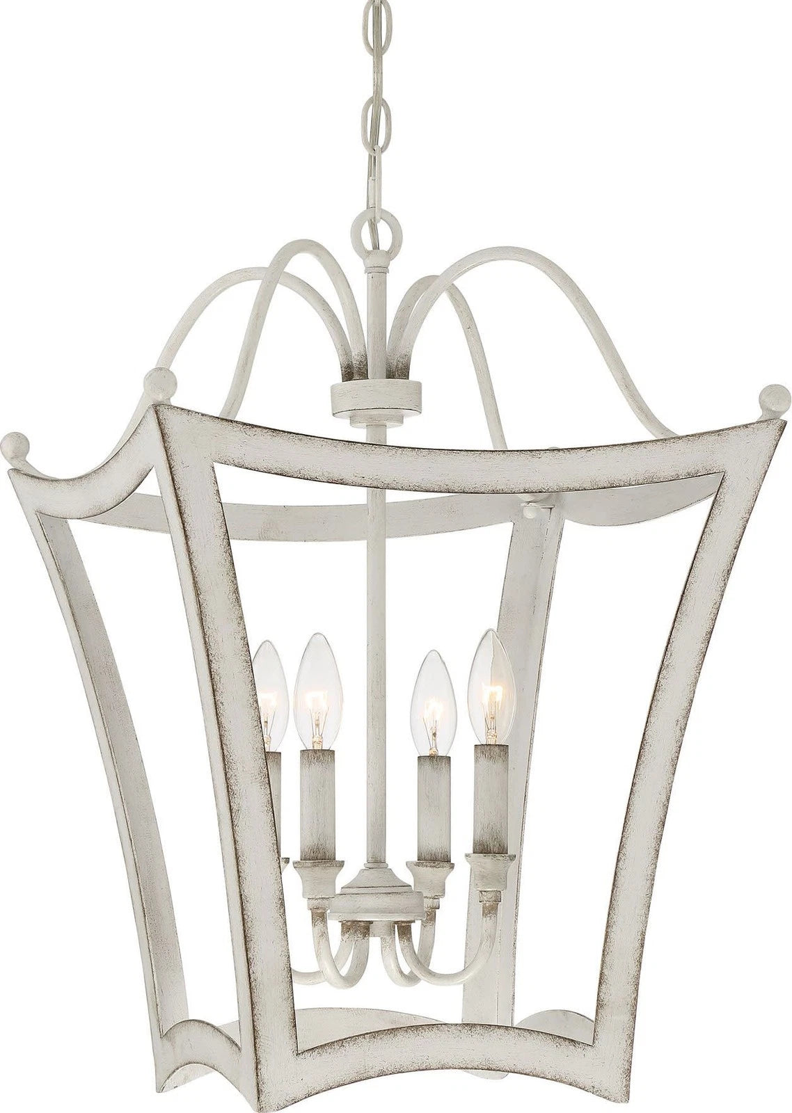 Quoizel SUM5216WH | Summerford 4 Light 16"W Taper Candle Pendant - Antique White