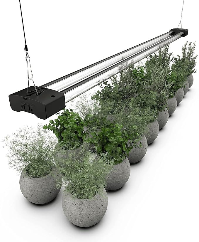 Dymond GL46BLKS1 | 4 ft. LED Grow Light Full Spectrum 5000K Daylight and 660 nm Red Linkable Indoor Plant Fixture
