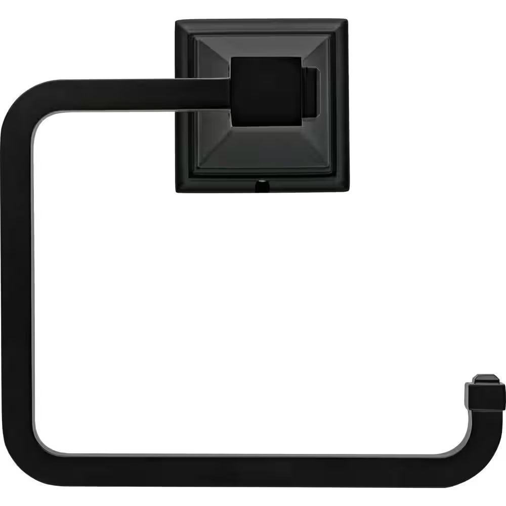 Delta 22046-FB | Lakewood Bath Towel Ring Matte Black Finish