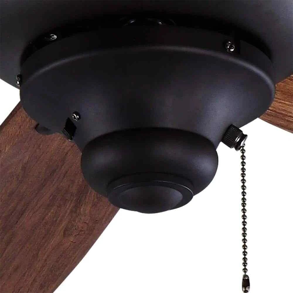 Home Decorators Collection 68244 | Altura 48 in. Indoor/Outdoor Matte Black Ceiling Fan with Downrod and Reversible