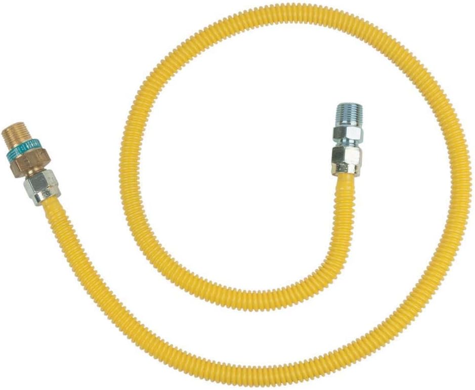 BrassCraft CSSD64TE-48 X | Gas Connector 1/2 OD x 1/2 MIP x 48"