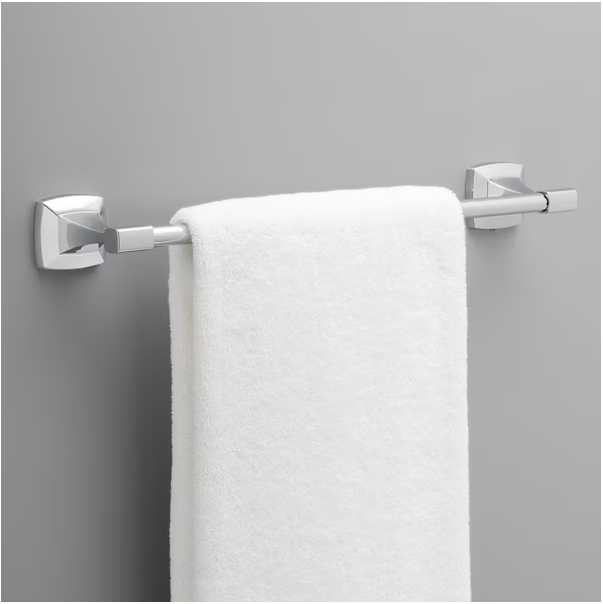 Delta PWD18-PC | Portwood Bath 18" Towel Bar Polished Chrome Finish