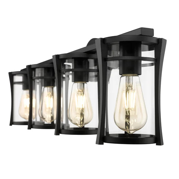 OVE Decors Joakim 4-Light Wall-Mount Vanity Light, Black