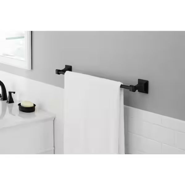 Glacier Bay 1004 892 489 | Lorent 24 in. Towel Bar in Matte Black