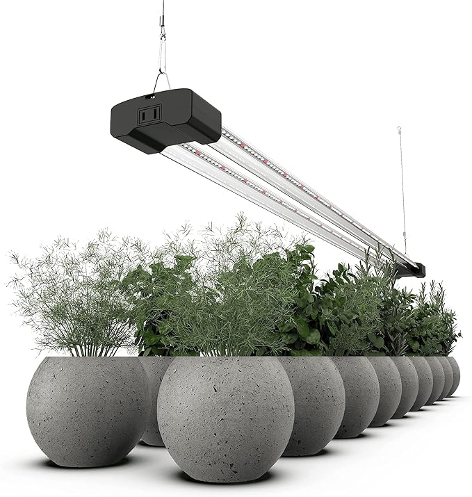 Dymond GL46BLKS1 | 4 ft. LED Grow Light Full Spectrum 5000K Daylight and 660 nm Red Linkable Indoor Plant Fixture