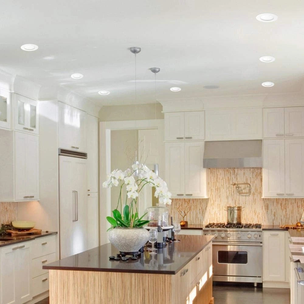 Commercial Electric 1004 655 283 | (4 Pack) 4 in. LED Recessed Trim Kit - Dimmable Downlight Retrofit