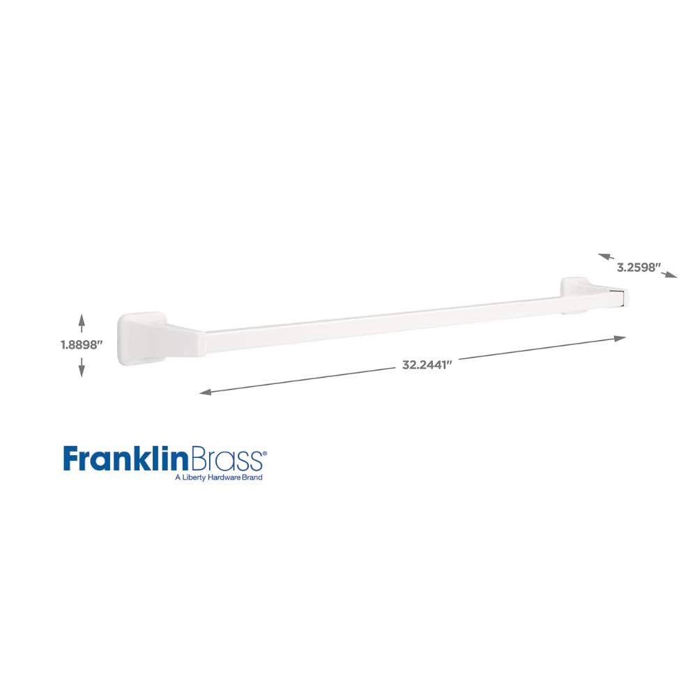 Franklin Brass D2430W | Futura 30 in. Wall Mount Towel Bar Bath Hardware Accessory in White