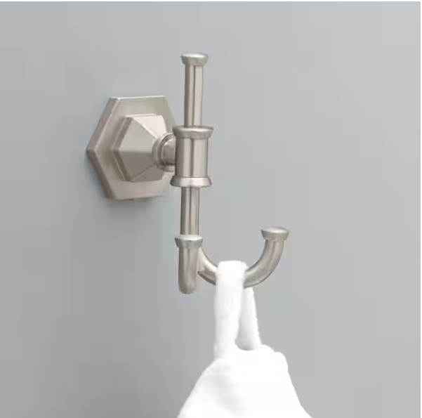 Delta GDR35-BN | Grandover Multi-Purpose Towel Hook Bath Hardware Accessory in Brushed Nickel