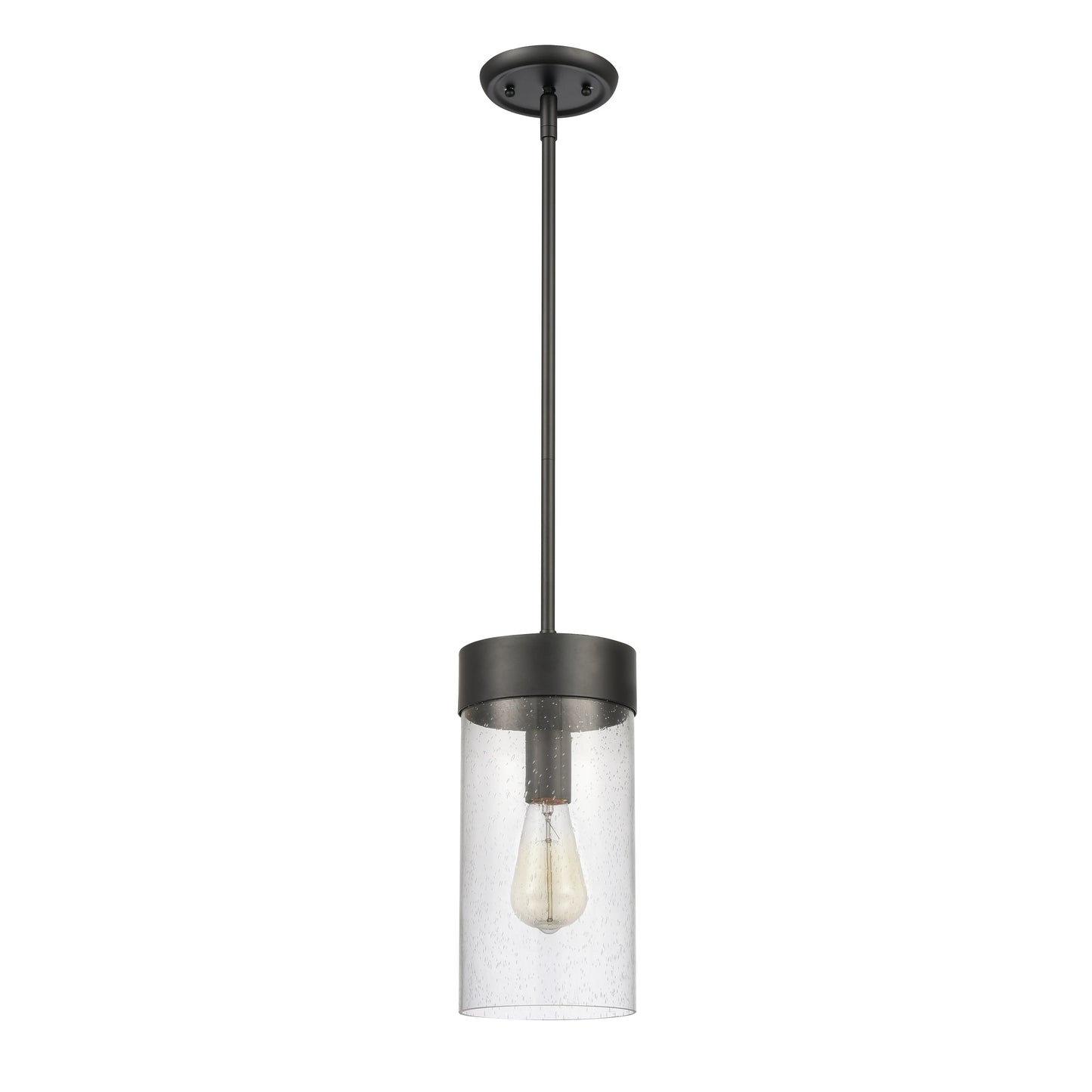 Park Harbor PHPL3501MB | Hanzell 6" Wide Mini Pendant in Matte Black