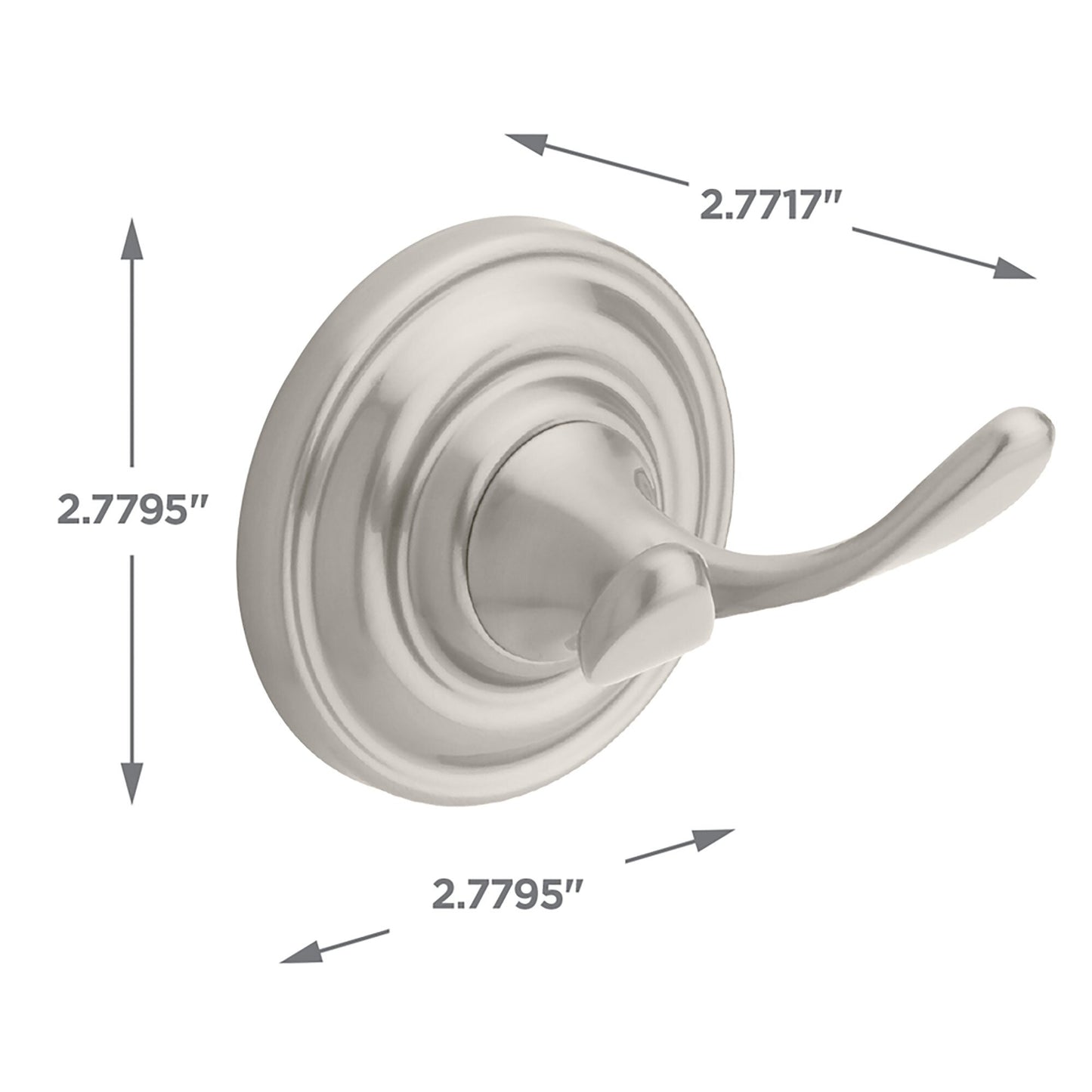 Delta 138277 | Double Towel Hook in Satin Nickel