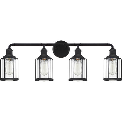 Quoizel LUD8634EK | Ludlow 4 Light 34 inch Earth Black Bath Light Wall Light
