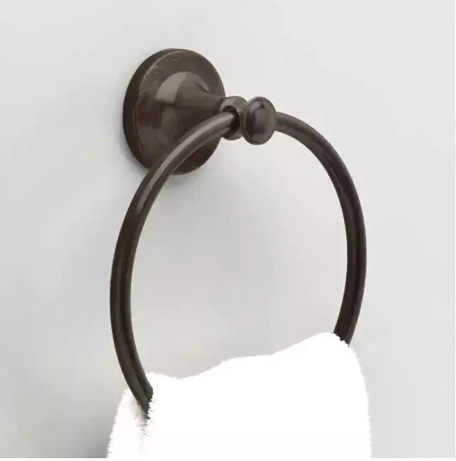 Delta SIL46-VBR | Silverton Wall Mount Round Closed Towel Ring Bath Hardware Accessory in Venetian Bronze