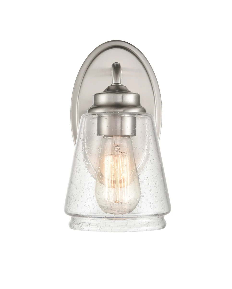 Millennium 2461-BN | 10" Tall Wall Sconce with Clear Glass Shade