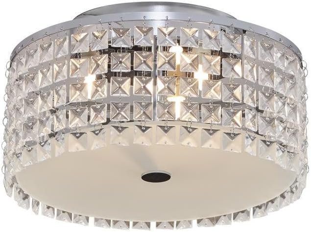 Hampton Bay 1000 051 631 | Glam Cobalt 3-Light Flush Mount Ceiling Fixture