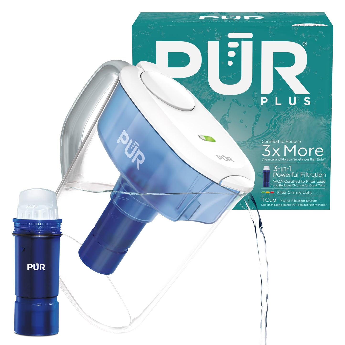 PUR PPT111W | Ultimate 11-Cup Water Filter Pitcher with LED and Lead Reduction