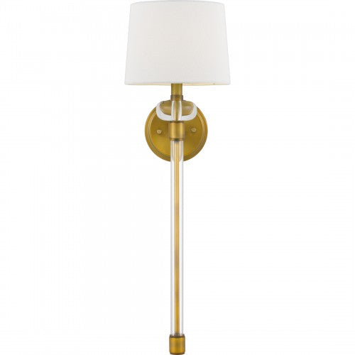 Quoizel QW4071WS | Barbour Single Light 27" Tall Wall Sconce in Weathered Brass