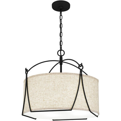 Quoizel QOP5355EK | Adeline 4 Light 21 inch Earth Black Pendant Ceiling Light