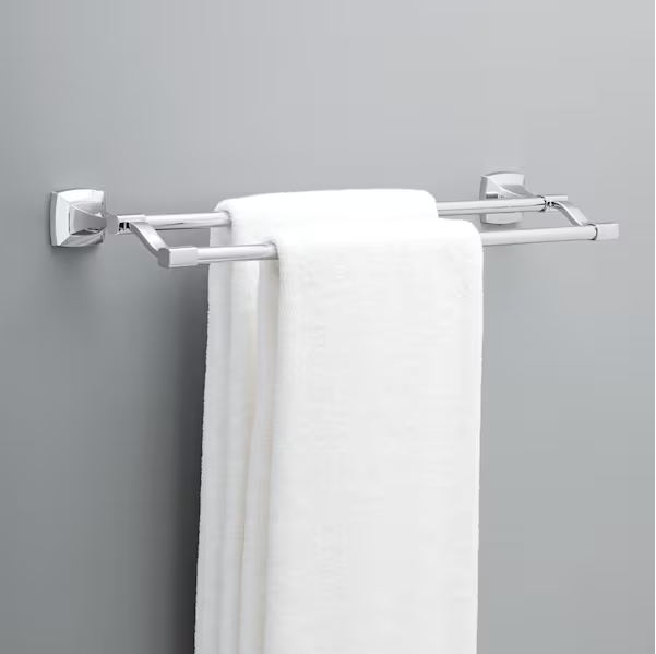 Delta PWD25-PC | Portwood Bath Double Towel Bar Polished Chrome Finish