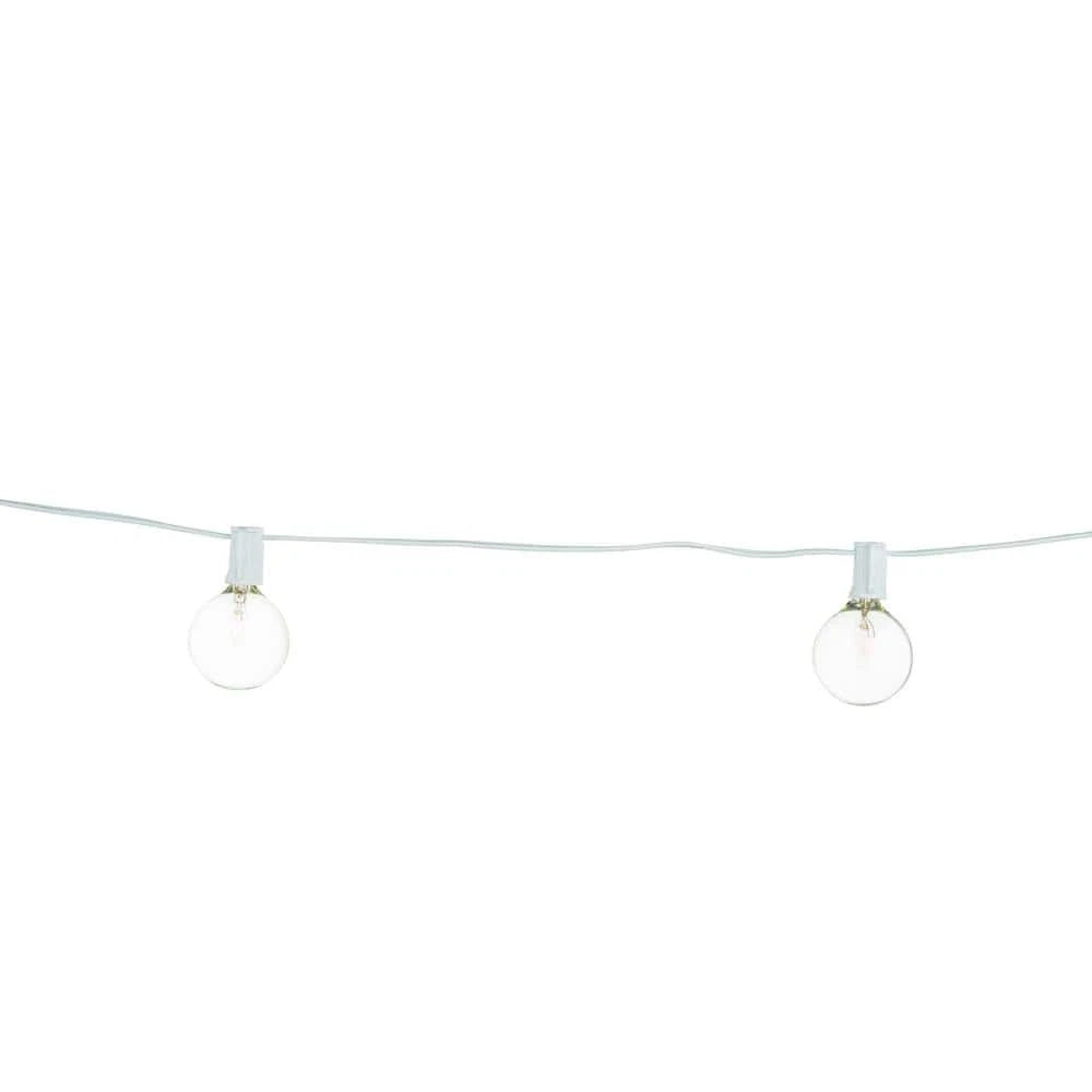 Hampton Bay 1005 698 523 | 12-Light 12 ft. Outdoor/Indoor Plug-In Incandescent G50 Bulb String Light