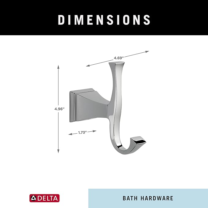 Delta 75135 | Dryden Double Robe Hook In Chrome